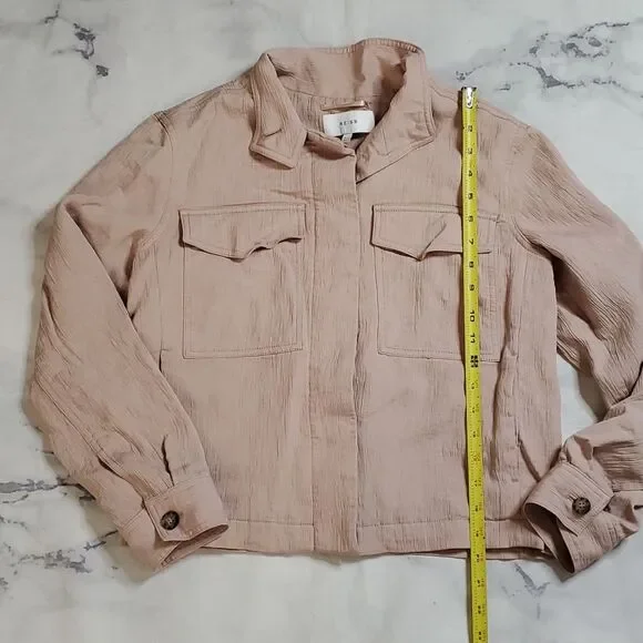 Reiss Ives Pink Utility Jacket - Picture 4 of 6